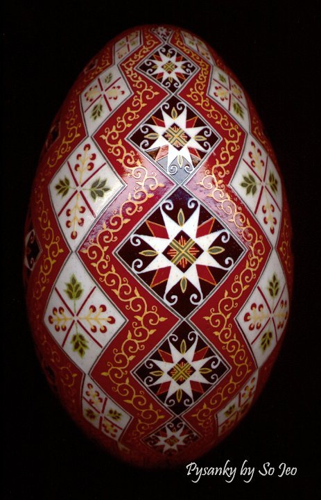 Stacking Diamonds Ukrainian Easter Egg Pysanky By So Jeo